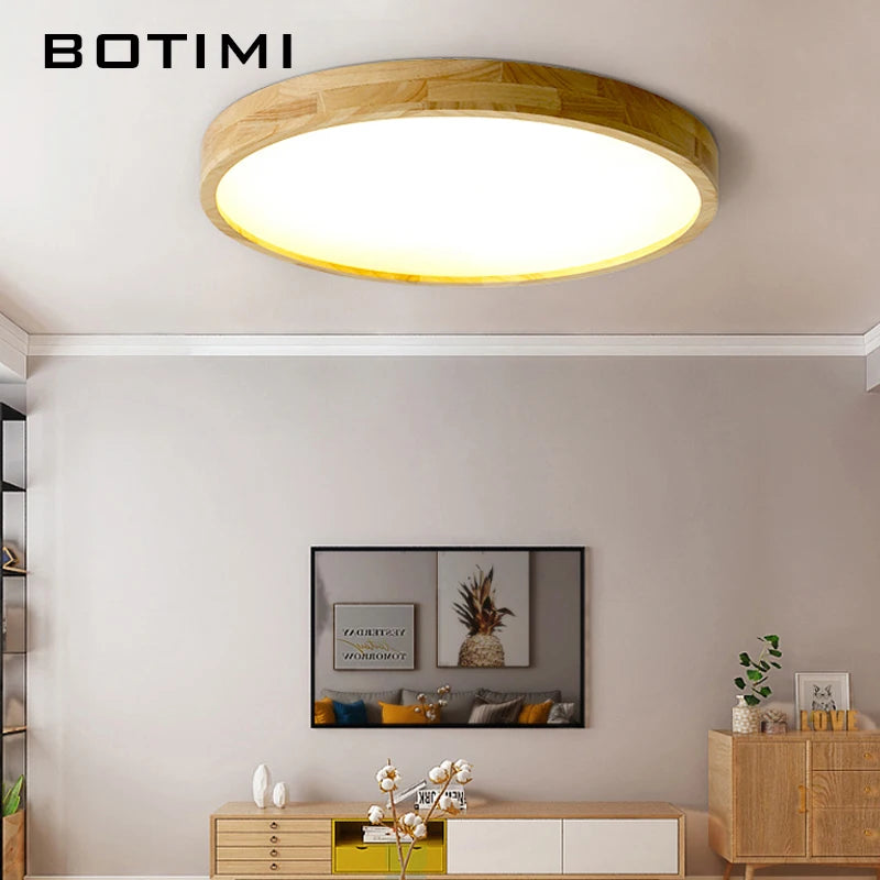 lampe moderne bois blanc texture naturelle éclairage quotidien led montée surface