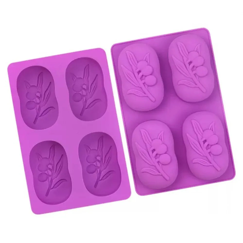 moule silicone savon violet olivier olives artisanal decoratif confection formes bricolage nhà làm