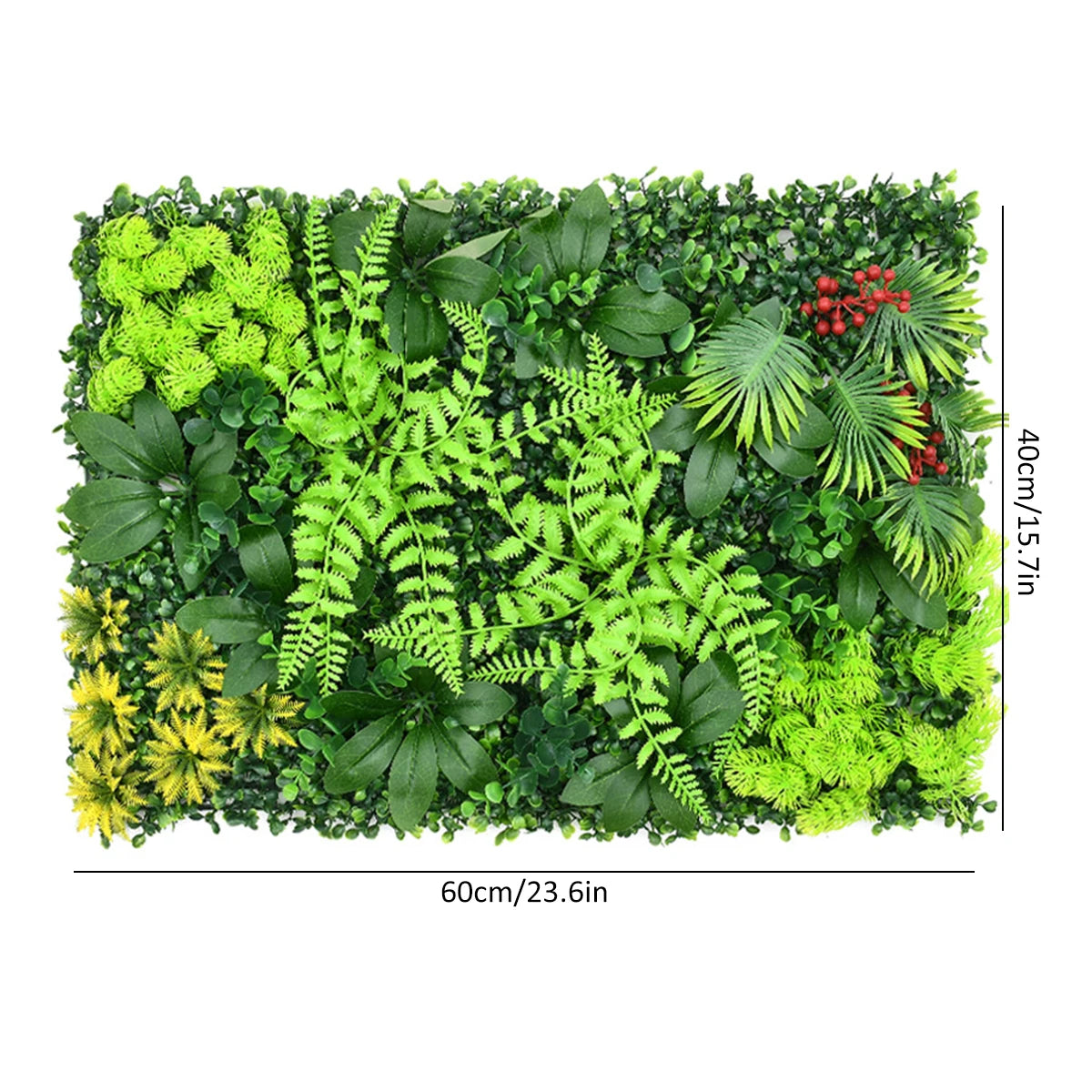 décor extérieur panneau mural végétal artificiel feuilles fleurs fougères moderne naturel tropical vert