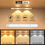 lampe led rechargeable détecteur mouvement adhésif 20cm 30cm 40cm 50cm blanc neutre moderne
