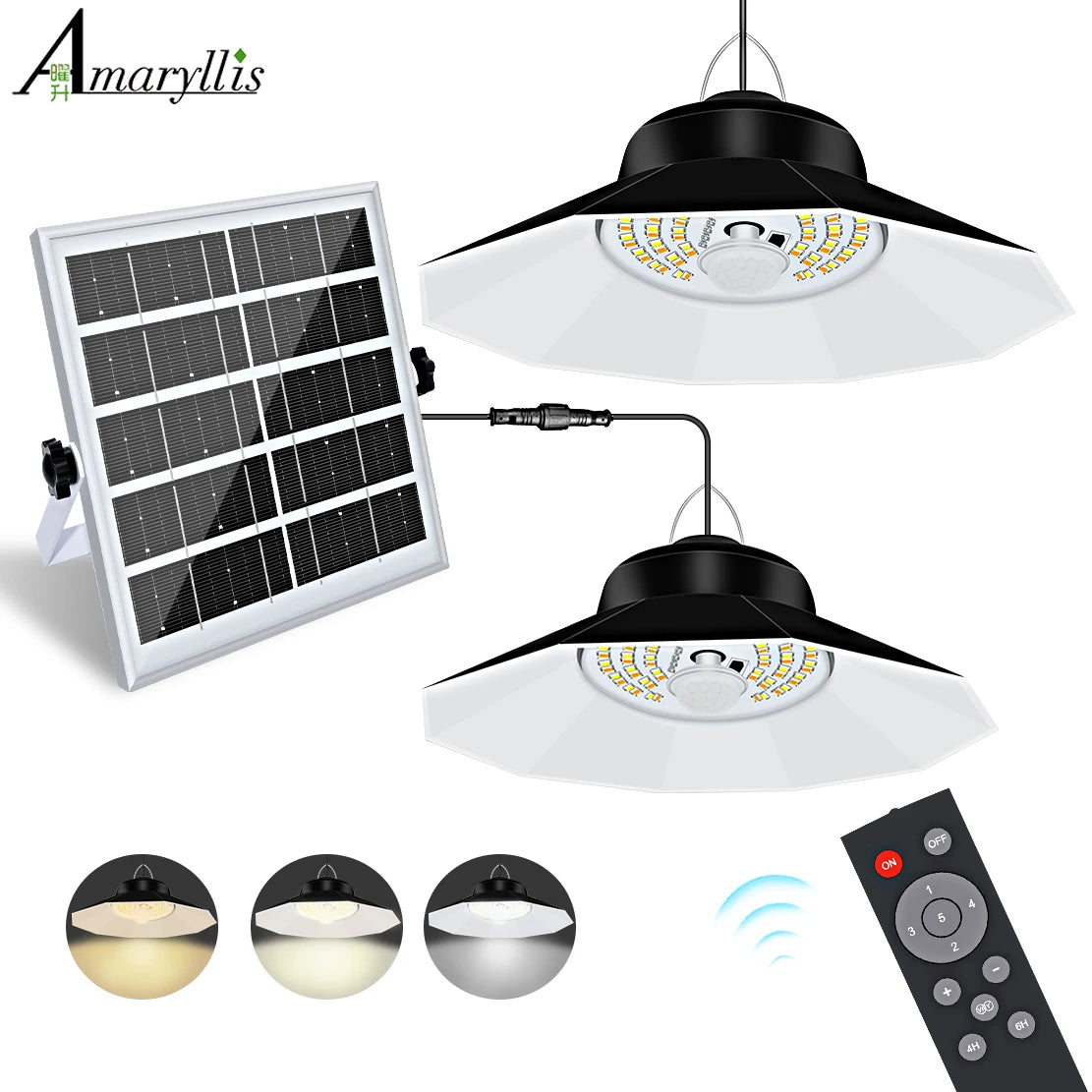 lampe solaire extérieure panneau solaire télécommande noir blanc moderne adjustable led ip65 autonomie