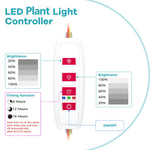lampe led croissance plante réglable minuterie auto arrêt fleurs cactus moderne transparent feuilles vertes