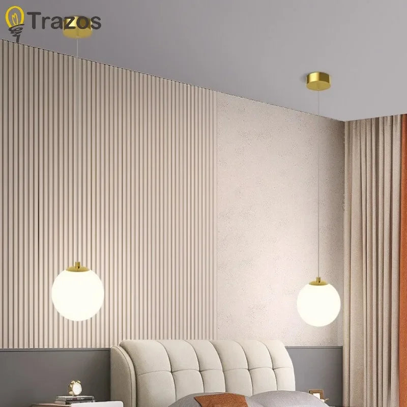 suspension lumineuse moderne minimaliste noir deux globes blancs métal chambre salon