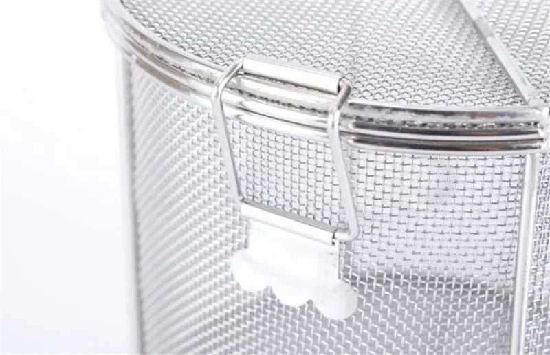 sacs assaisonnement acier inoxydable filtre cylindrique maille fine argenté moderne cuisine stockageversiblechains métalliques
