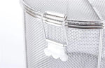sacs assaisonnement acier inoxydable filtre cylindrique maille fine argenté moderne cuisine stockageversiblechains métalliques