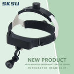 lunettes travail simili cuir blanc noir ceinture ajustable moderne câble alimentation