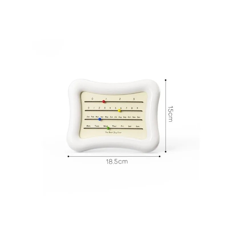 calendrier mural moderne colorées mois jours adhésif opaque plastique noir beige