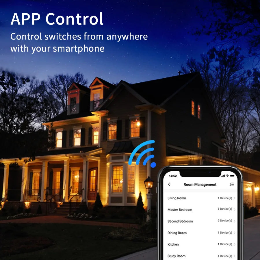interrupteur tactile intelligent blanc moderne compatible wifi alexa google tuya led maison inteligente
