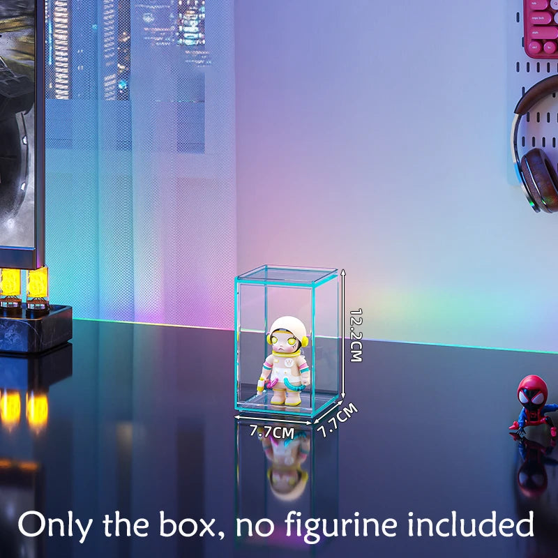 vitrine acrylique transparente boîte rangement empilable figurines jouets collectionnables protection anti poussière
