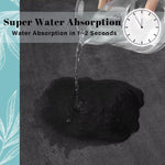tapis bain doux absorbant non glissant moderne gris texturé relief géométrique duveteux
