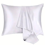 protège oreiller gris uni moderne 100 polyester fermeture glissière hypoallergénique respirant satin