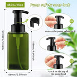 flacon savon liquide 450ml vert foncé contemporain pompe rechargeable bouteille salle bain mousse blanche