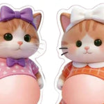 autocollants animaux compagnie dessin animé rose orange blanc violet jeunes enfants adolescents téléphone laptop