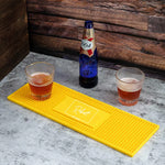 tapis bar personnalisable résine texturée noir moderne sous verre maison barman cadeau adulte