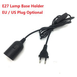 support ampoule e27 noir commutateur câble prise eu moderne sans fixation certification