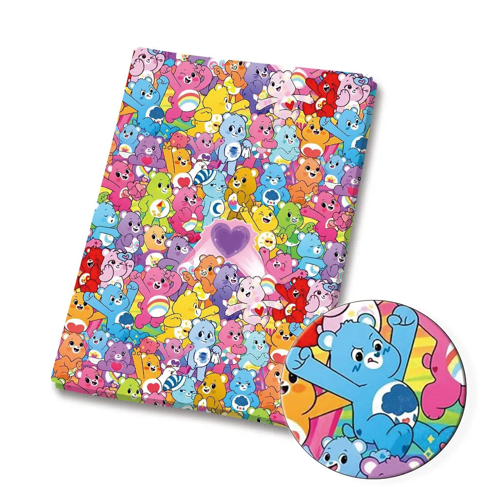 serviettes papier multicolores motif personnages animés coeurs arc ciel cartoon enfant
