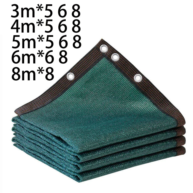 Voile d'ombrage carrée 4x4 m vert armée sur terrasse
