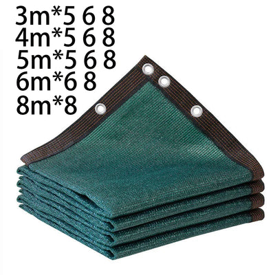 Voile d'ombrage carrée 4x4 m vert armée sur terrasse
