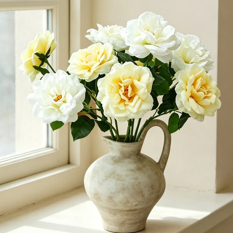décoration intérieure bouquet artificiel roses soies classique mariage anniversaire baby shower