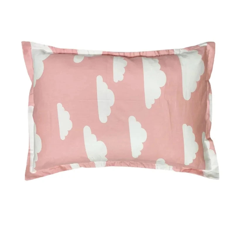 taies d'oreiller bébé 100% coton dessin animé étoiles feuilles moderne gris blanc jaune rose