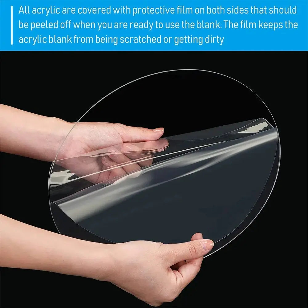 disque acrylique transparent moderne plateforme deco gâteau 4in 6in 8in 10in inches
