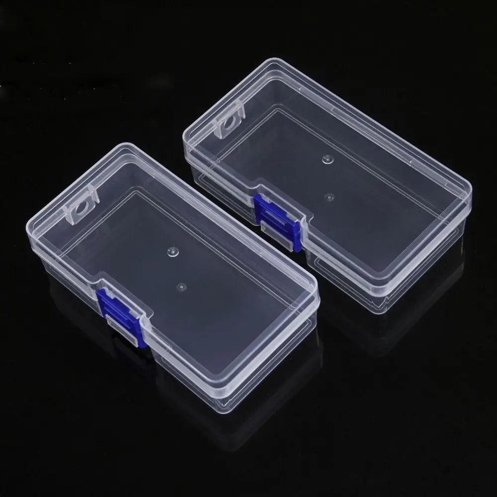 boîtes rangement transparentes modernes empilables poignées diverses tailles petite organisation pratique