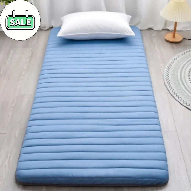 Matelas mousse mémoire forme fibre polyester 90x190CM bleu rose gris moderne