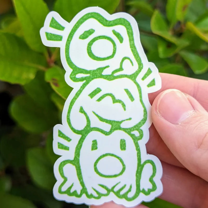 autocollants dessins animés grenouille fantômes étoiles kawaii enfants gobelets adhésifs mignons vert rose bleu