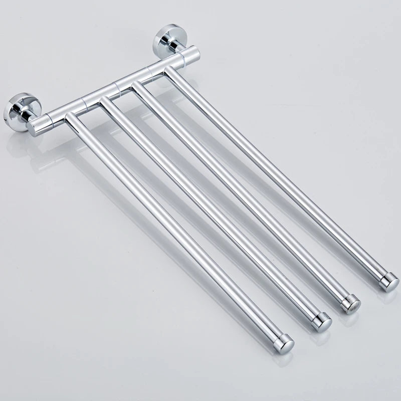 porte serviettes chrome acier inoxydable crochet moderne vis salle bain rotation mur fixe
