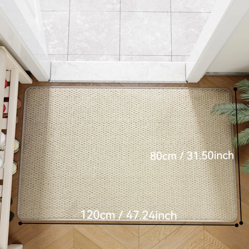 tapis durable extérieur résistant antidérapant moderne texture tissée beige clair sol entrée chambre adultes