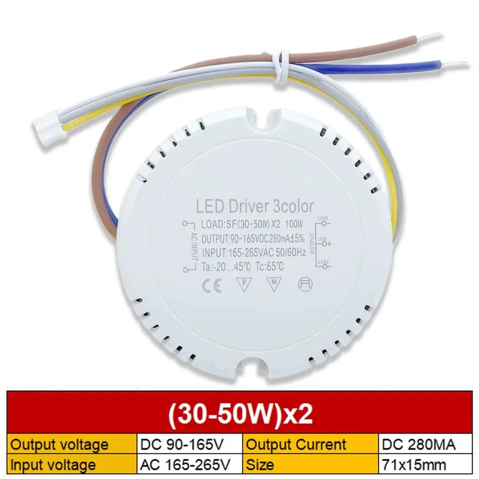 contrôleur led driver alimentation 12v 24v 36v blanc moderne 66x21mm 71x15mm