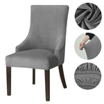housse chaise velours gris moderne adhésive polyeste protection événementière banquet mariage
