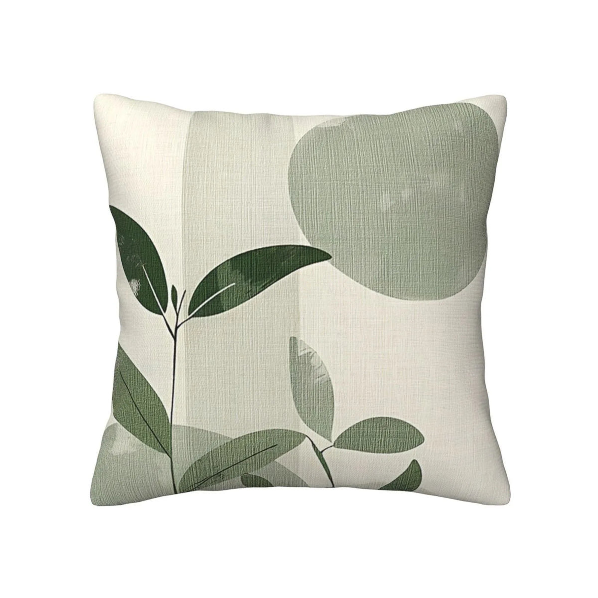 housse coussin polyester motif feuilles vert moderne decoration maison lit salon 40x40cm 45x45cm 50x50cm