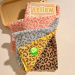 serviettes rose gris jaune marron imprimé léopard texturées absorption haute toilette utilisation domestique polygone