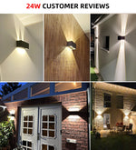 applique murale led moderne 24w noir réglable ip65 10cm 20cm 10cm