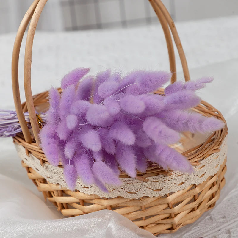 bouquet fleurs séchées herbe rabbit tail décoration maison mariage anniversaire boho naturelle rustique