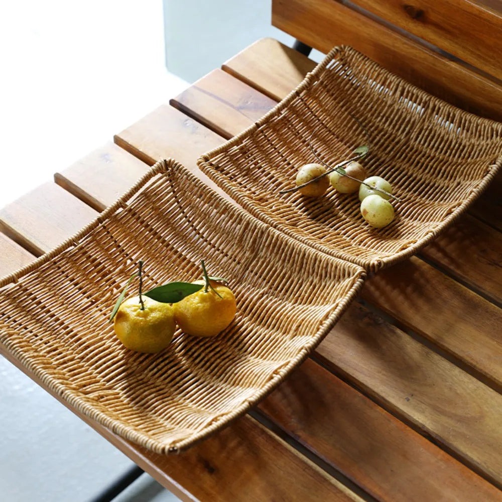 paniers tressés naturels rustiques multi usages rangement fruits décoration maison respectueux environnement
