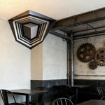 autocollants illusion 3d architecturaux geometriques moderne noir blanc gris
