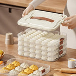 boîte gâteaux moderne transparente poignée amovible couches grande capacité blanc beige