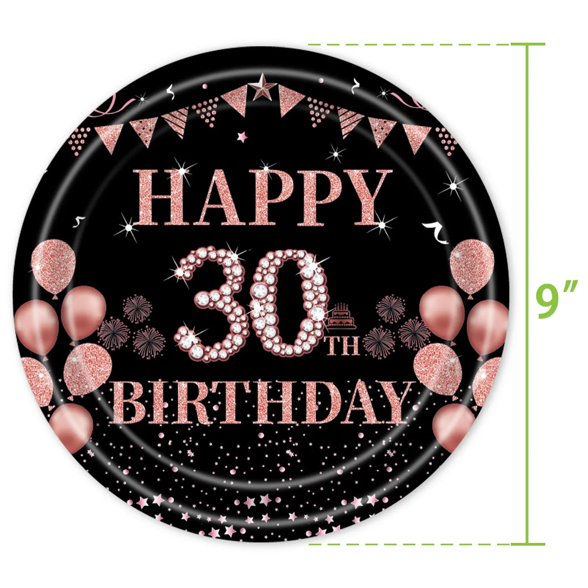 Ballons or rose anniversaire 30 ans