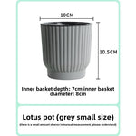 pots fleurs modernes résine blanc rayures verticaux hydroponiques plante verte autoarrosage personnes paresseuses