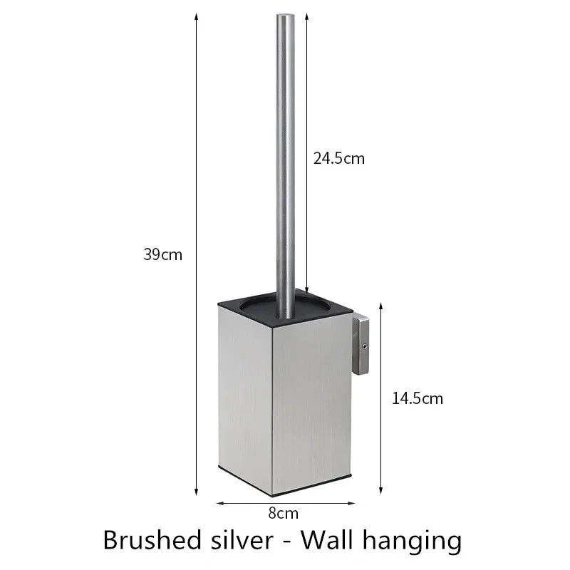 brosse wc moderne or noir argent acier inoxydable porte brosses toilette fixation murale poignée