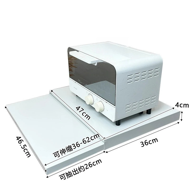 four convection blanc moderne plateau amovible pieds noirs dimensions 47cm 36cm extensible 36cm 26cm