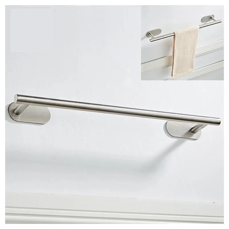 porte serviettes mural adhésif acier inoxydable noir argenté doré serviettes texturées moderne minimaliste
