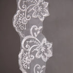 voile mariée deux couches blanche classique élégante tulle épaules clips transparent légèrement opaque finement