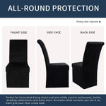 housse chaise banquette velours noir adhésif moderne salle manger unie polyester elasthanne