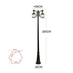 lampe rue classique vintage deux lanternes led noir doré ornements métalliquesextérieur ip65 flux lumineux