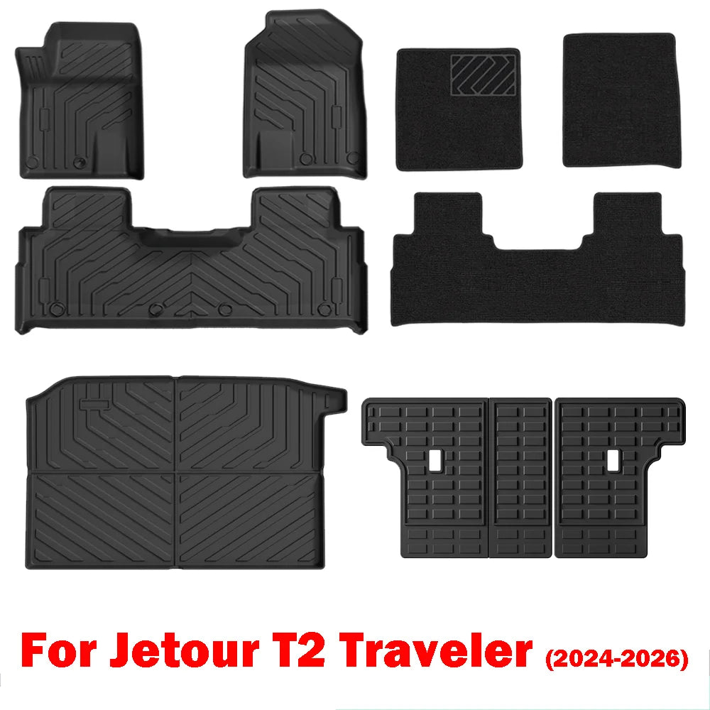 tapis sol voiture noir rayures diagonales surface rugueuse moderne imperméable antidérapant poignées traction