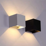 applique murale led noir blanc moderne minimaliste fixée mur contemporaine 12w dimmable 4000k