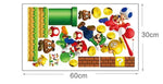stickers muraux 3d super mario personnages cartoon bleu rouge vert jaune